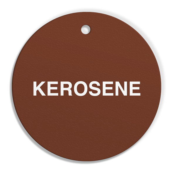 CPPI KEROSENE Fuel Identification Tags (2.56" Circle) 250 /pkg | Incom Signs | All Safety