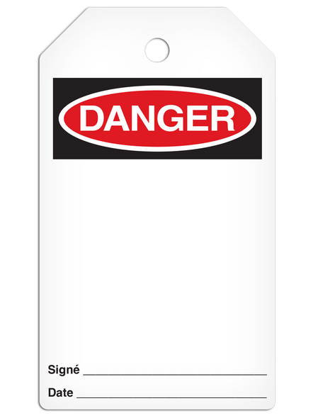 DANGER Vide/Blank French Tag (25/pkg) | Incom Signs | All Safety