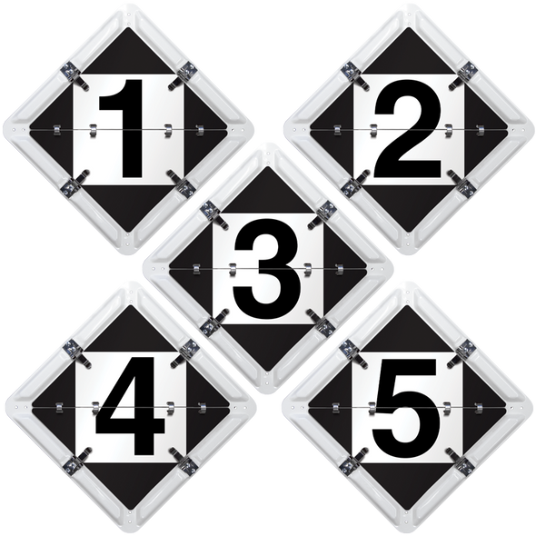 Ident-O-Flip 5 Page NUMBERED Informational Flip Signs | Incom Signs | All Safety