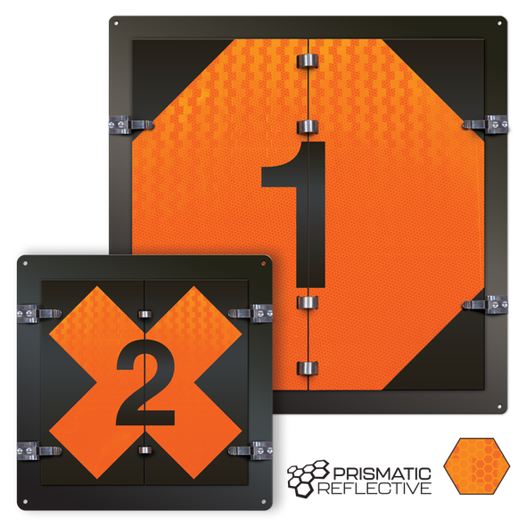 Aluminum Reflective Military Fire Hazard Division Ident-O-Flip Signs (Pack of 4) | Incom Signs | All Safety