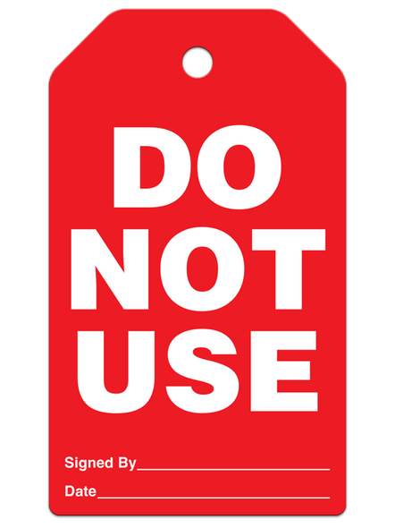DO NOT USE Safety Inspection Tag (25/pkg) | Incom Signs | All Safety