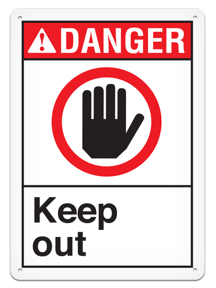 DANGER KEEP OUT ANSI style Safety Sign (10in x 14in) | Incom Signs | All Safety
