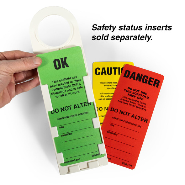 White Scaffold Tag Holder | Incom Signs | All Safety