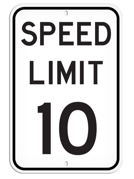 SPEED LIMIT 10 Aluminum Reflective Parking Sign (12 in x 18 in) | Incom Signs | All Safety