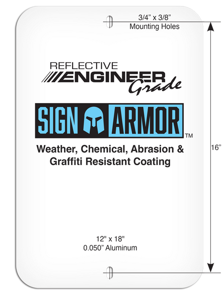 VISITOR PARKING Aluminum Reflective Parking Sign (12 in x 18 in) (Pack of 20) | Incom Signs | All Safety