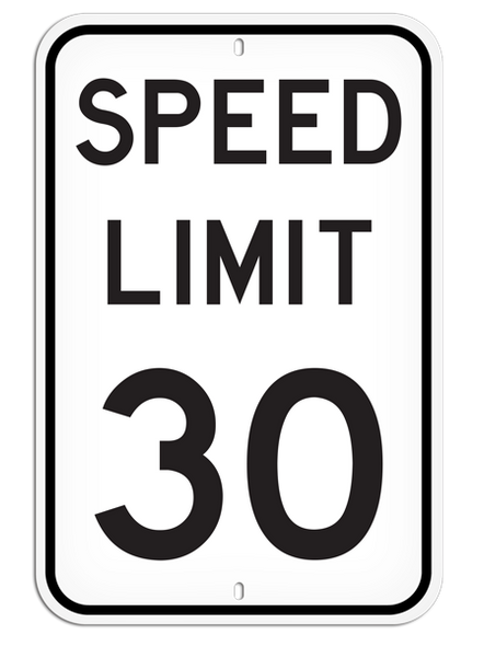 SPEED LIMIT 30 Aluminum Reflective Parking Sign (12 in x 18 in) (Pack of 20) | Incom Signs | All Safety