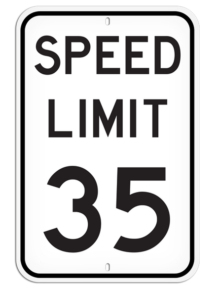 SPEED LIMIT 35 Aluminum Reflective Parking Sign (12 in x 18 in) (Pack of 20) | Incom Signs | All Safety