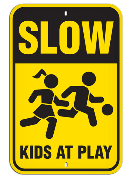 SLOW KIDS AT PLAY Aluminum Reflective Parking Sign (12 in x 18 in) (Pack of 20) | Incom Signs | All Safety