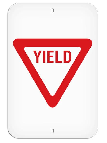 YIELD Aluminum Reflective Parking Sign (12 in x 18 in) | Incom Signs | All Safety