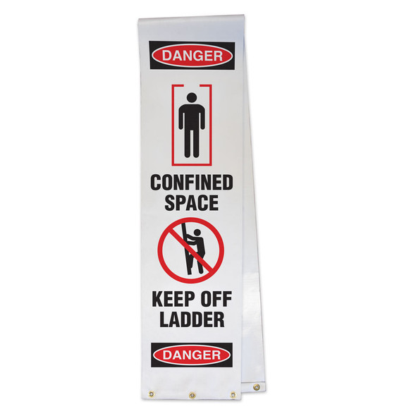 Ladder Barrier Danger OSHA Wrap (12 in x 90 in) | Incom Signs | All Safety