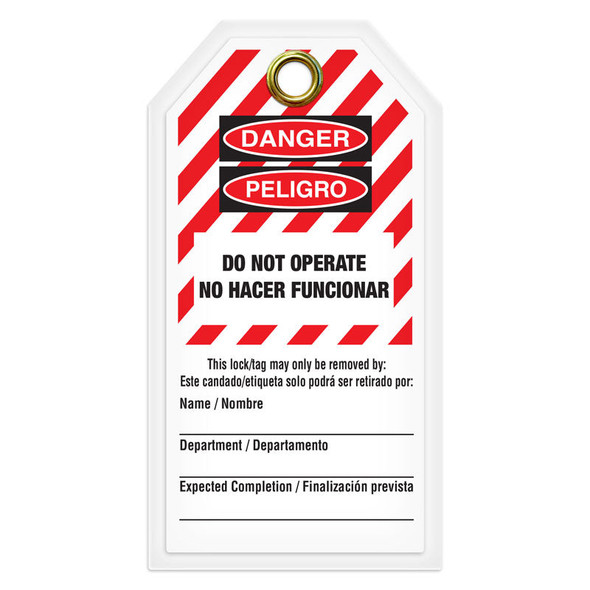 DANGER DO NOT OPERATE Bilingual English/French Safety Tag (3.375 in x 5.875 in) 12 /pkg | Incom Signs | All Safety