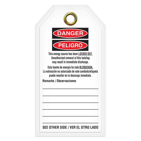 DANGER DO NOT OPERATE Bilingual English/French Safety Tag (3.375 in x 5.875 in) 12 /pkg | Incom Signs | All Safety