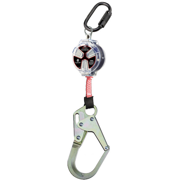 Webbing Self-Retracting Lifeline With Triple Action Carabiner and Snap Hook - 6' (1.8m) | Dynamic Safety | All Safety