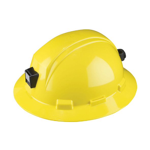Full Brim Hard Hat with Miner's Lamp Bracket, HDPE Shell (Yellow) | Dynamic Safety | All Safety