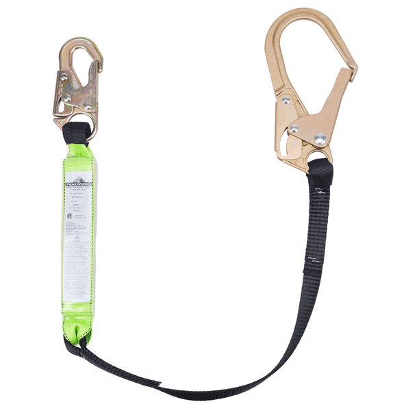 E6 Shock Absorbing Lanyard - SP - Single Leg - Snap & Form Hooks | Peakworks SA-7402-4 / SA-7402-6