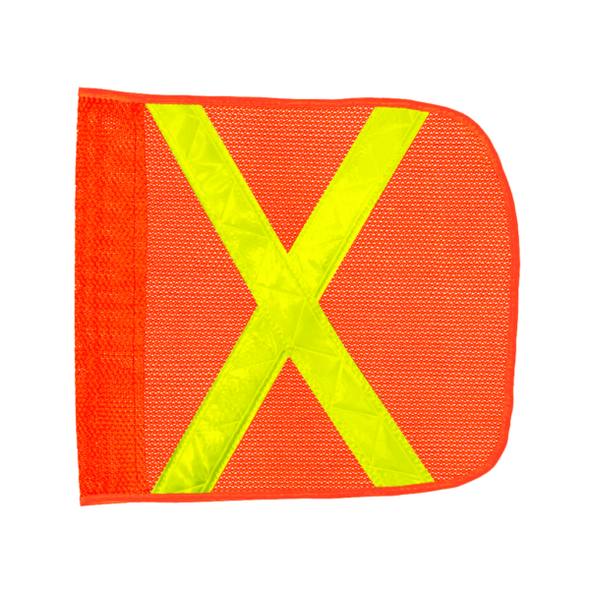 3' Light Duty Whip with Orange Flag (Yellow X) and a Magnetic Mounting Base | Driver Industrial Safety | All Safety
