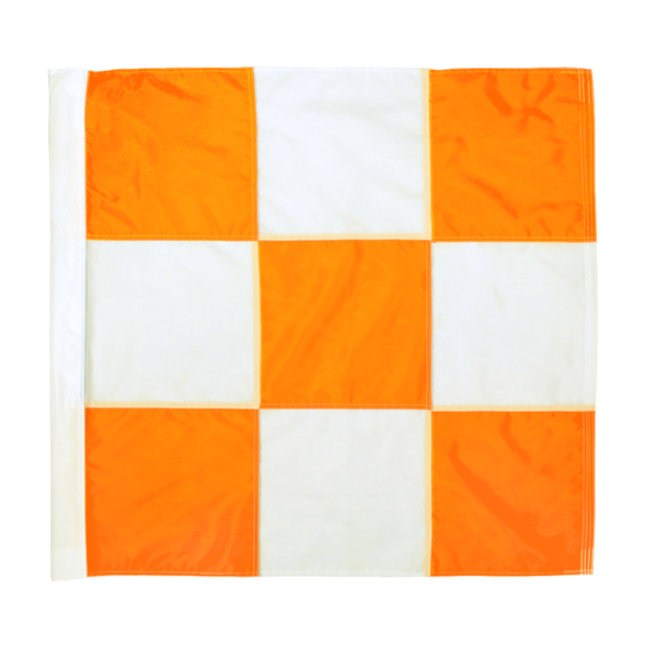 Airport Flag Orange & White Checkered - 36' X 36' | Driver Industrial Safety | All Safety