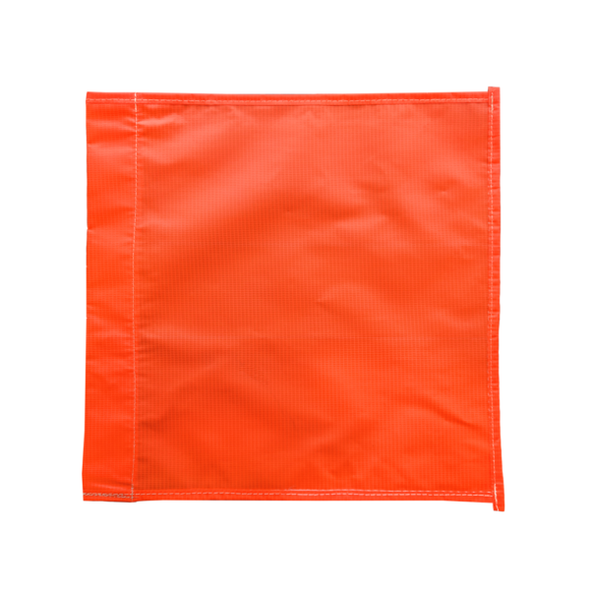 Heavy Duty Orange Vinyl Safety Flag - 13' x 13' | Driver Industrial Safety | All Safety