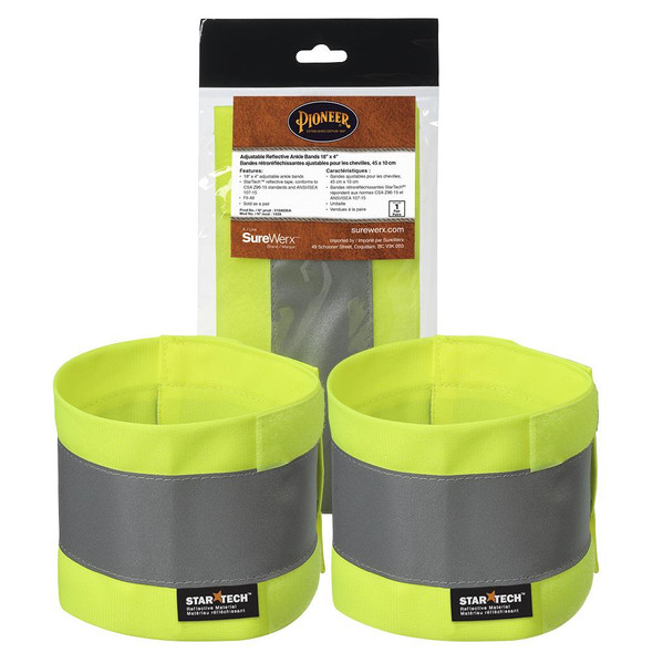 Adjustable Reflective Ankle Bands 18" x 4" - pair | Pioneer 143A Safety Supplies Canada Adjustable Reflective Ankle Bands 18" x 4" - pair | Pioneer 143A Safety Supplies Canada
