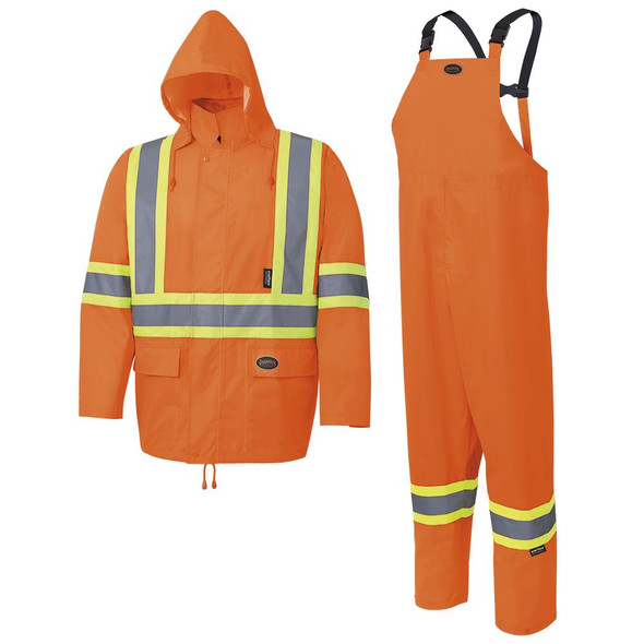 150D Hi-Viz Oxford Poly/PU Waterproof Suit | Pioneer 5618/5619 | All Safety