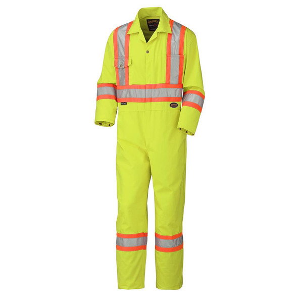 Hi-Viz Safety Poly/Cotton Coveralls | CSA Z96-15 Class 3 Level 2 | Pioneer 5512/5512T Safety Supplies Canada