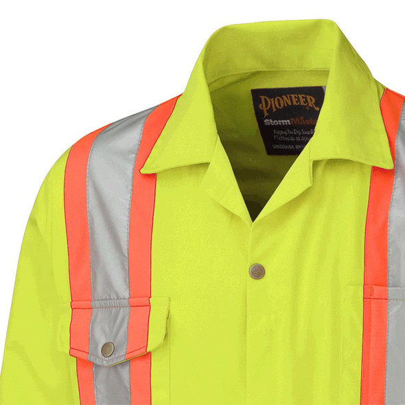 Hi-Viz Safety Poly/Cotton Coveralls | CSA Z96-15 Class 3 Level 2 | Pioneer 5512/5512T | All Safety