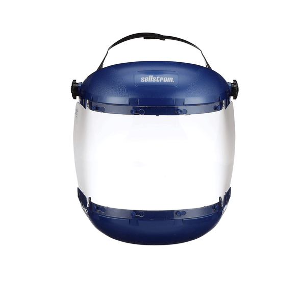 Sellstrom Dual Crown Face Shield with Ratcheting Headgear - Clear Tint - Uncoated S38110