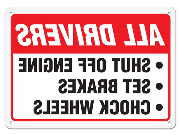OSHA Safety Sign | All Drivers Shut Off Reverse Image | INCOM SS5073