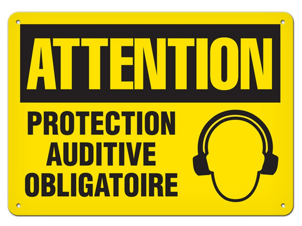 OSHA Safety Sign | Attention Protection Auditive | INCOM SSF2074
