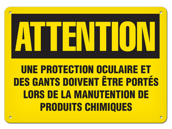 OSHA Safety Sign | Attention Protection Oculaire, Gants... | INCOM SSF2084