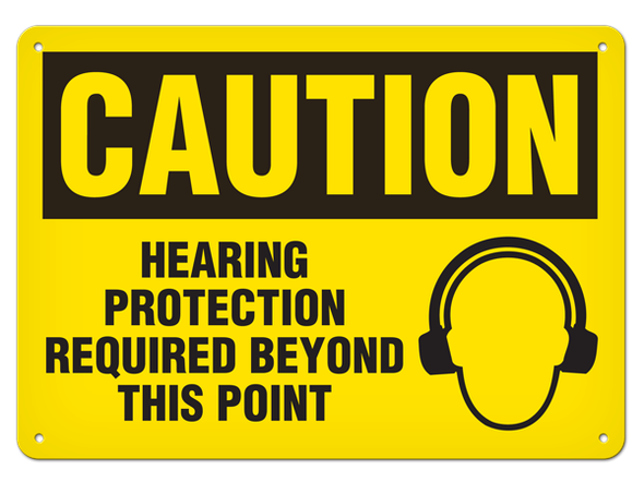 OSHA Safety Sign | Caution Hearing Point | Incom Signs | All Safety