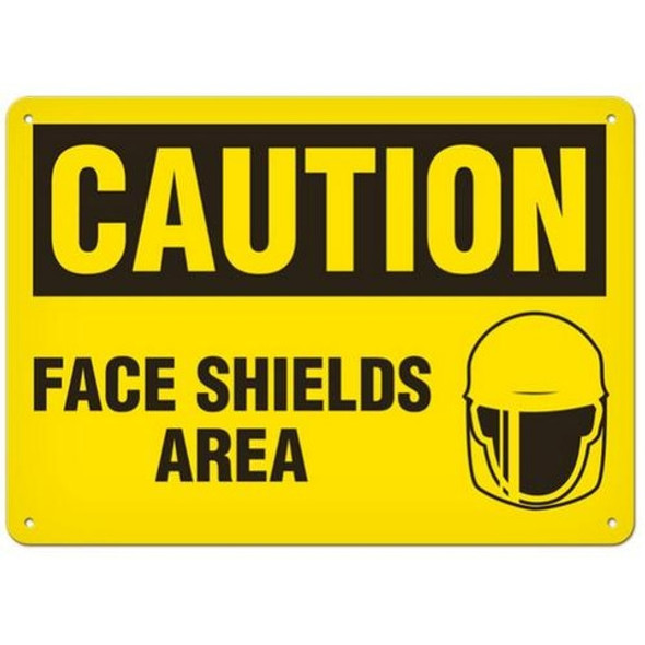OSHA Safety Sign | Caution Face Shield | INCOM SS2021