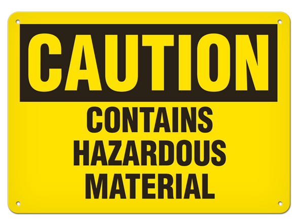 OSHA Safety Sign | Caution Haz Mat'l | Incom Signs | All Safety