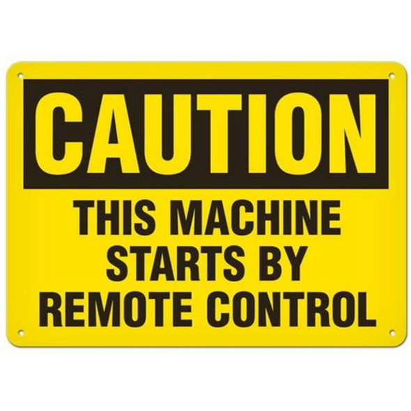 OSHA Safety Sign | Caution Machine Strt | Incom Signs | All Safety