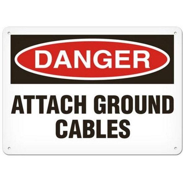 OSHA Safety Sign | Danger Attach Ground | Incom Signs | All Safety