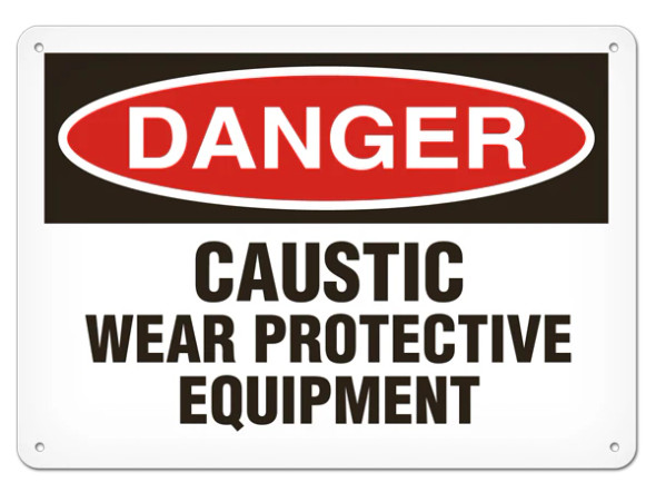 OSHA Safety Sign | Danger Caustic Wear | Incom Signs | All Safety