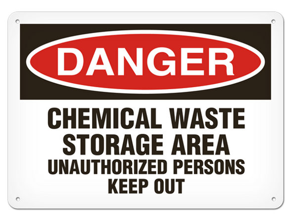 OSHA Safety Sign | Danger Chem Waste | Incom Signs | All Safety