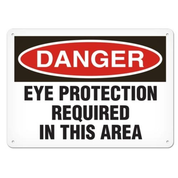 OSHA Safety Sign | Danger Eye Protection Req in This Area | Incom Signs | All Safety