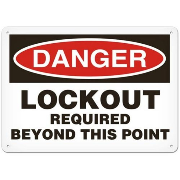 OSHA Safety Sign | Danger Lockout Required Beyond This Point| Incom Signs | All Safety