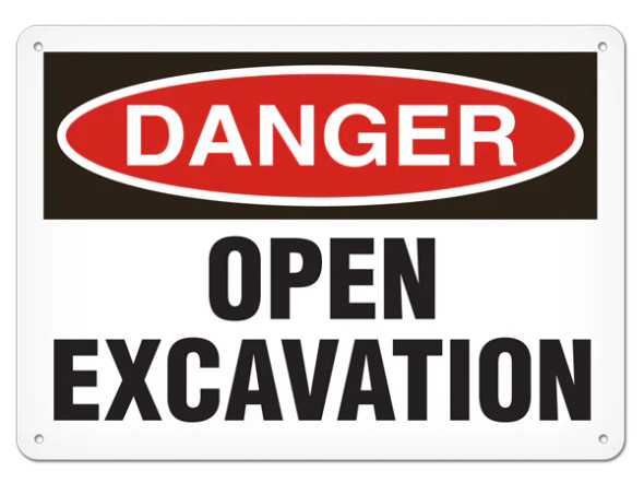 OSHA Safety Sign | Danger Open Excavation | Incom Signs | All Safety