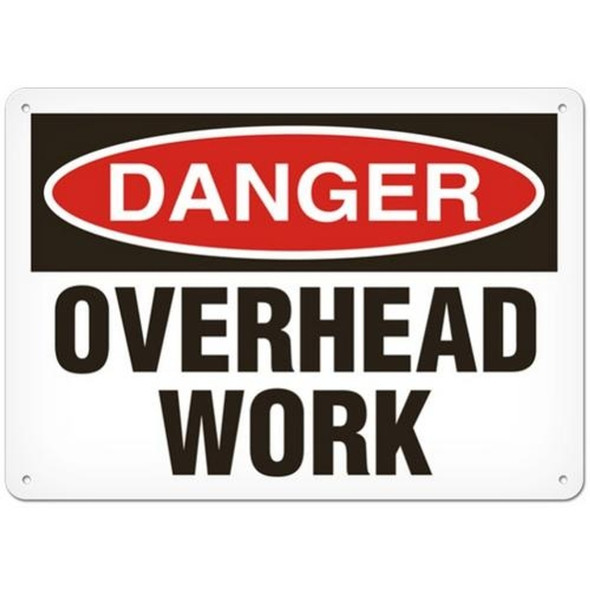 OSHA Safety Sign | Danger Overhead Work | INCOM SS1162V, SS1162A, SS1162P, SC1162V, SC1162A, SC1162P, SA1162V, SA1162P