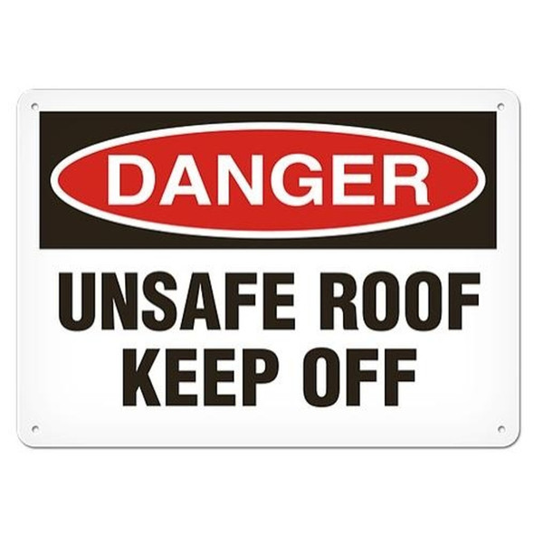 OSHA Safety Sign | Danger Unsafe Roof | INCOM SS1099V, SS1099A, SS1099P, SC1099V, SC1099A, SC1099P, SA1099V, SA1099P
