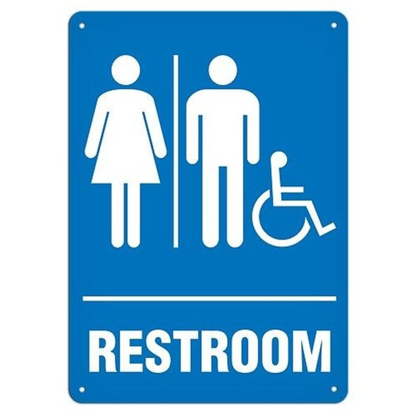 OSHA Safety Sign | Mixed Gender Accessible Restroom | INCOM SS5058V, SS5058A, SS5058P, SC5058V, SC5058A, SC5058P, SA5058P, SA505V