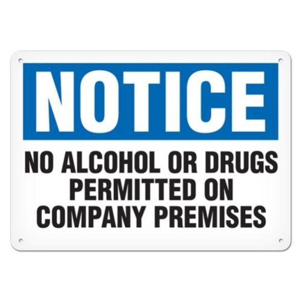 OSHA Safety Sign | Notice No Alcohol | INCOM SS4043