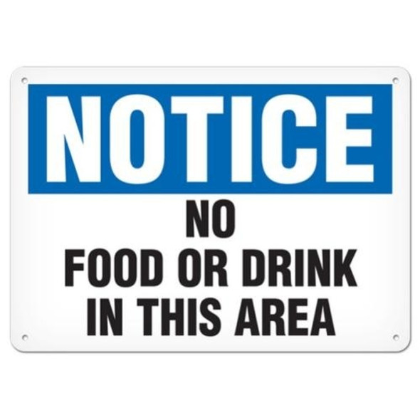 OSHA Safety Sign | Notice No Food or Drink in This Area | Incom Signs | All Safety