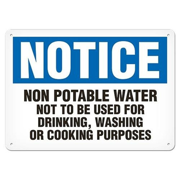 OSHA Safety Sign | Notice Non-Potable | INCOM SS4001V, SS4001A, SS4001P, SC4001V, SC4001A, SC4001P, SA4001V, SA4001P