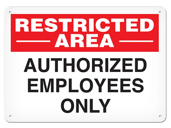 OSHA Safety Sign | Restricted Area Auth | INCOM SS5069V, SS5069A, SS5069P, SC5069V, SC5069A, SC5069P, SA5069V, SA5069P