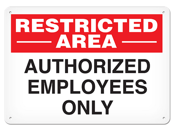 OSHA Safety Sign | Restricted Area Authorized Employees Only | Incom Signs | All Safety