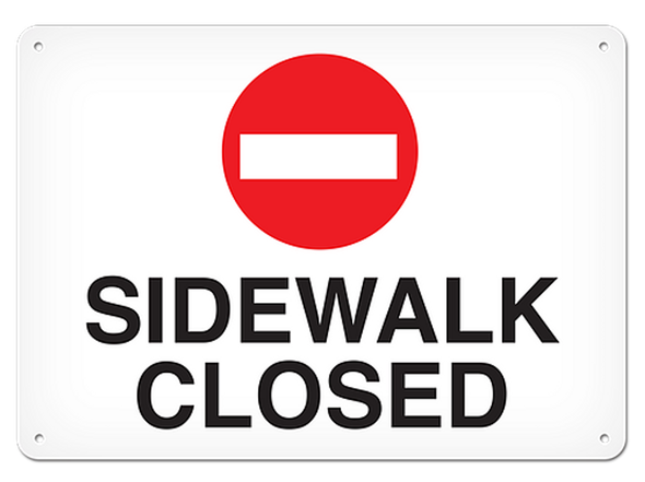 OSHA Safety Sign | Sidewalk Closed | Incom Signs | All Safety