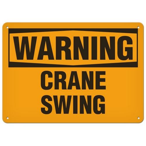 OSHA Safety Sign | Warning Crane Swing | Incom Signs | All Safety